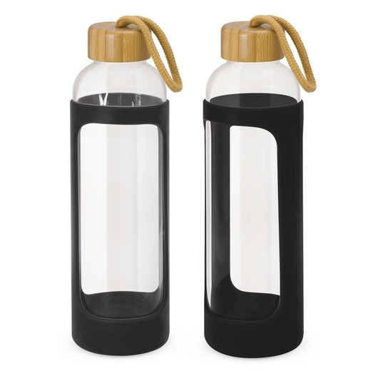 Silicone Canterbury Glass Bottles Black